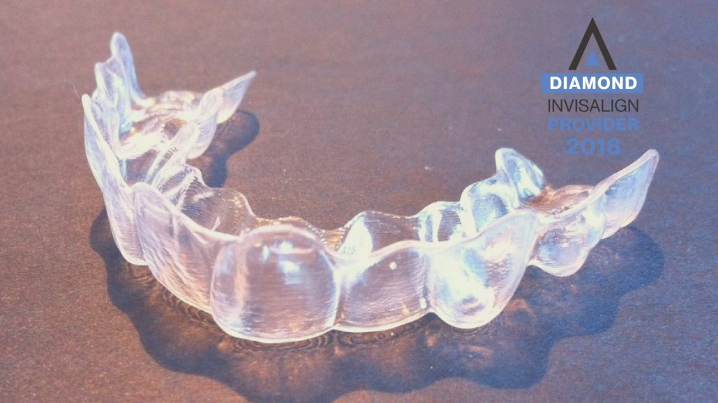 Invisalign aligner tray at patient's house in Hendersonville, NC