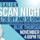 Woman excited for Blue Thursday Scan Night in Asheville, NC