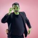 Invisalign patient dressed as Frankenstein for Halloween in Asheville