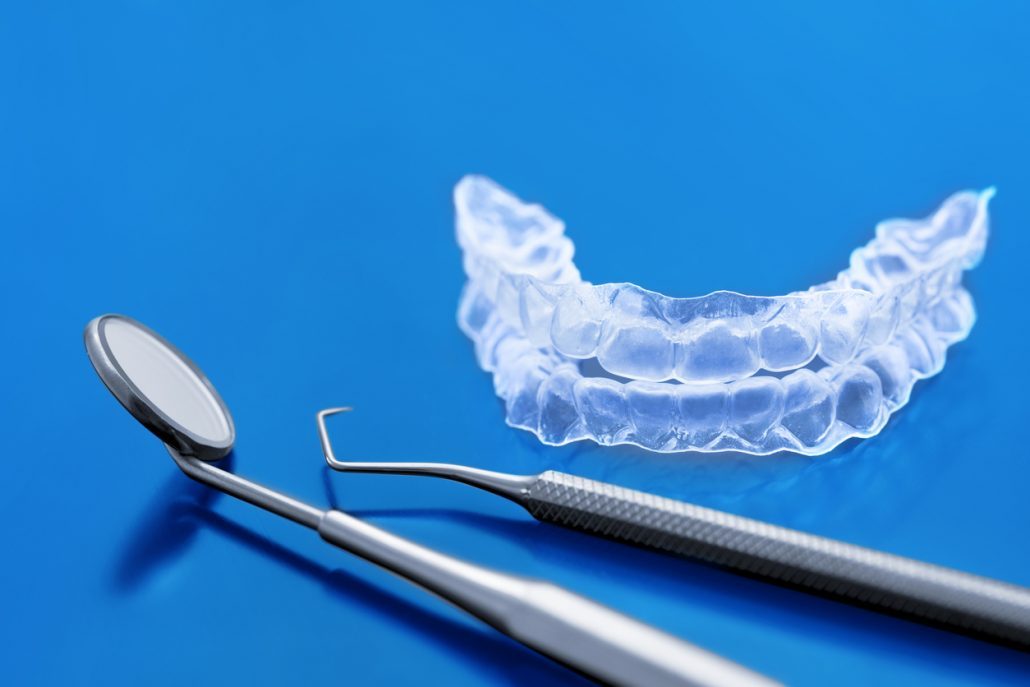 Orthodontic retainer used after braces in North Carolina