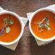 Person picks tomato soup to eat after oral surgery