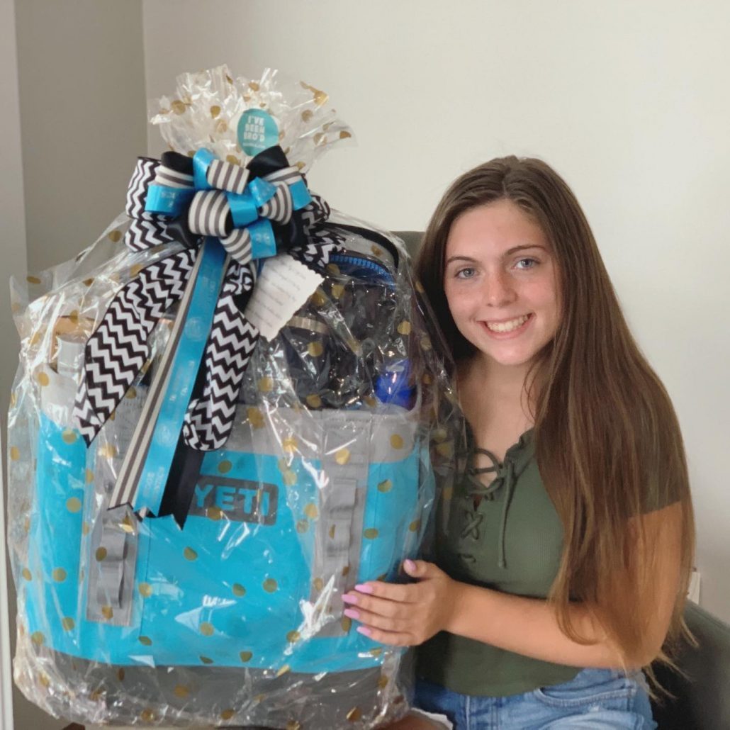 Young teen wins Yeti gift basket in Asheville, NC