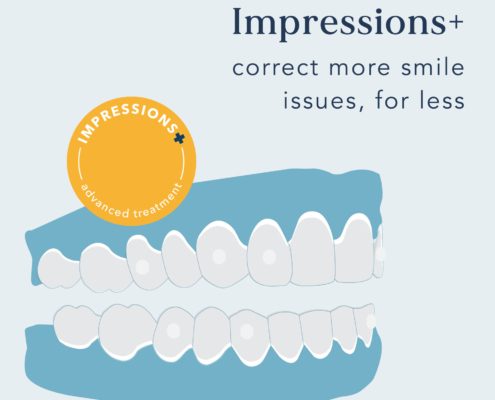 Impressions+ correct more smile issues, for less.