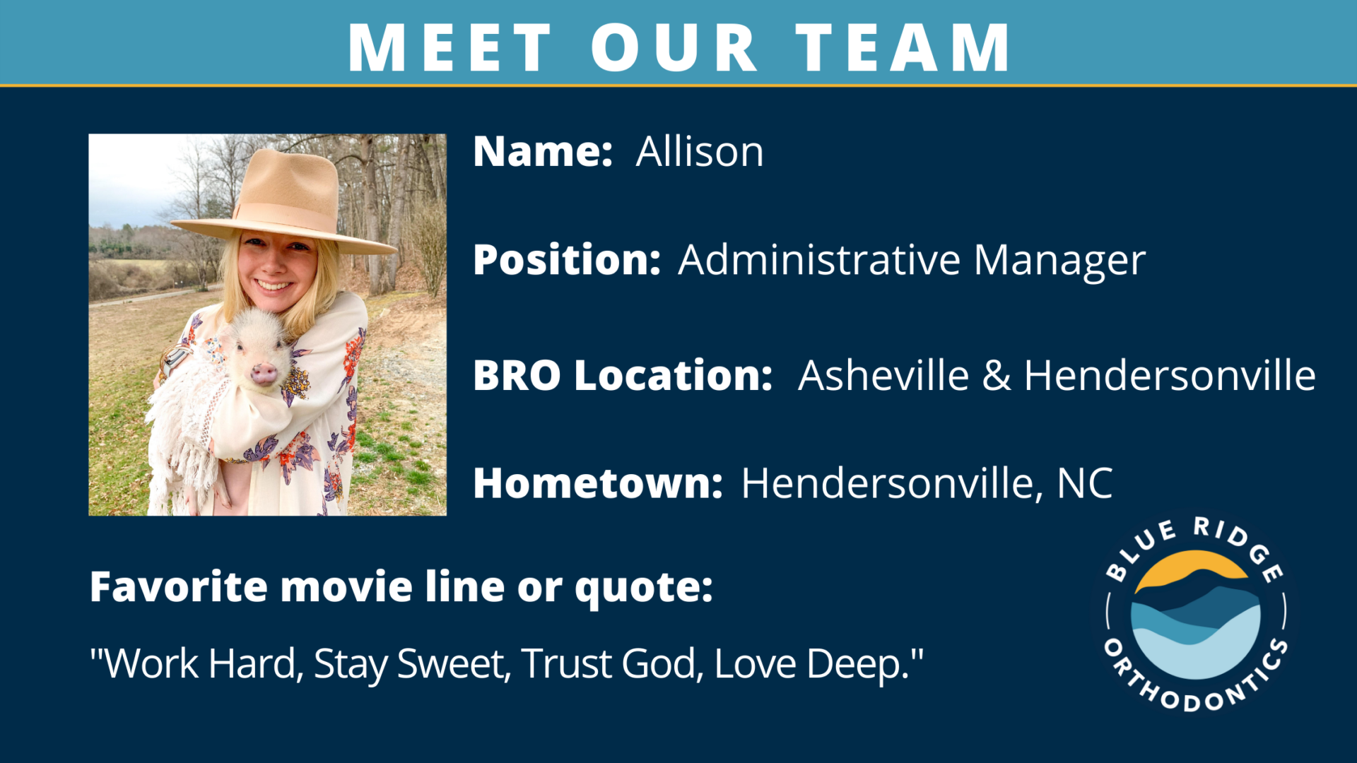 BRO Staff Spotlight Meet Allison