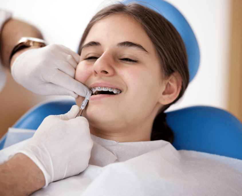 Expectations for Getting Your Braces Removed - young girl getting her braces off