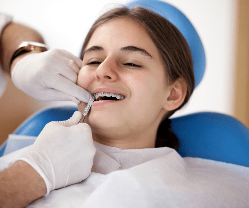 Expectations for Getting Your Braces Removed - young girl getting her braces off