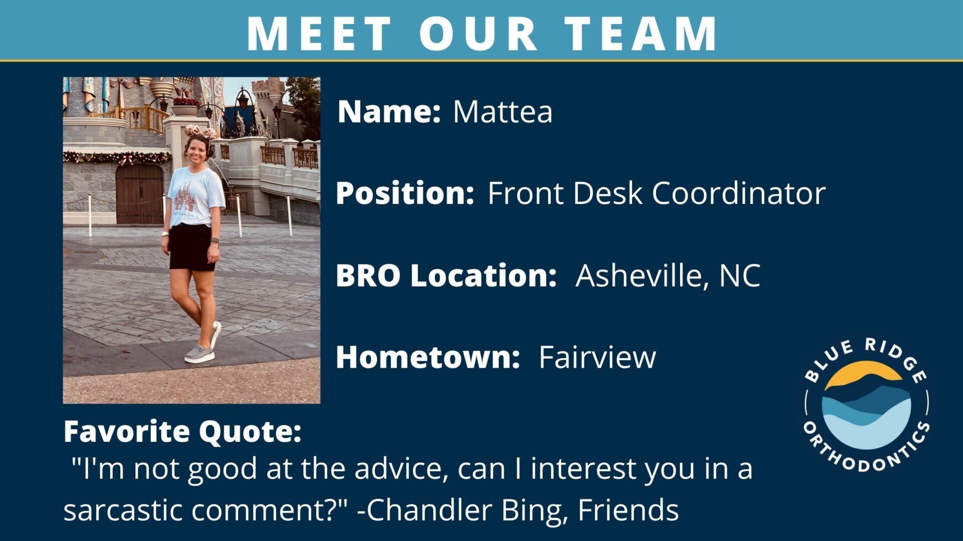 BRO Front Desk Coordinator Mattea