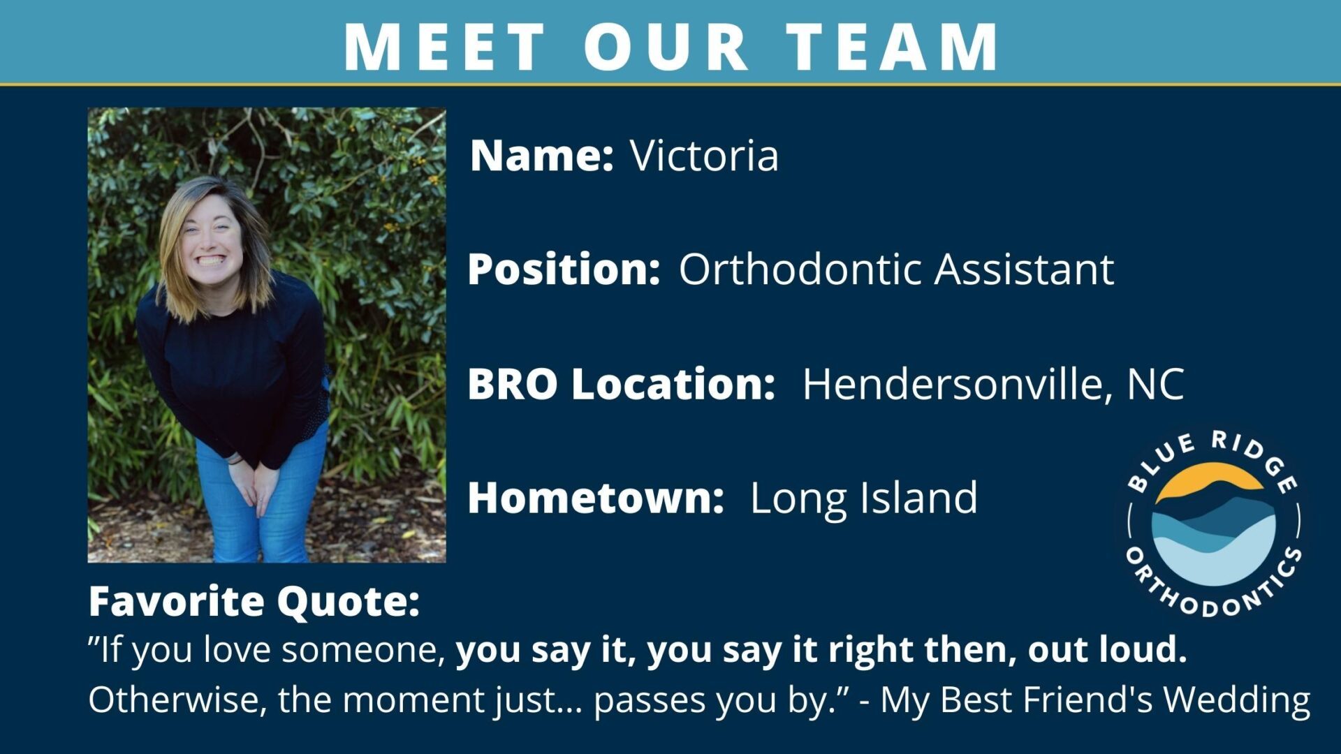 BRO Staff Spotlight Meet Victoria