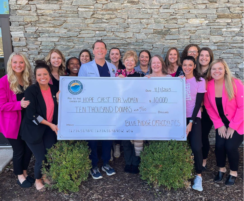 Blue Ridge Orthodontics donates to the Hope Chest for Women