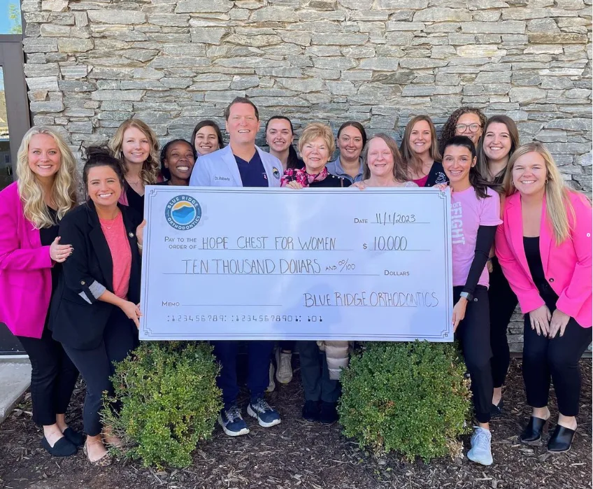 Blue Ridge Orthodontics donates to the Hope Chest for Women